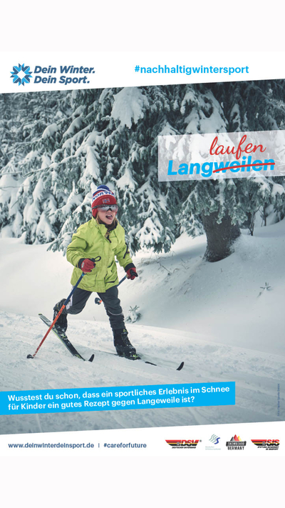 Kampagne #nachhaltigwintersport von "Dein Winter. Dein Sport." 