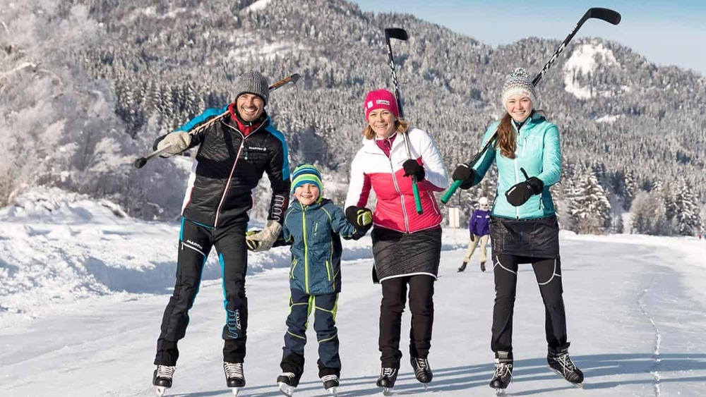Eislaufen am Weißensee