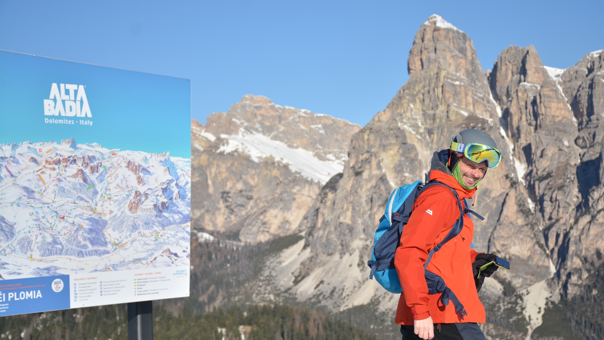 Auf der Pralongia mit Blick zum Sassongher (2665m)
