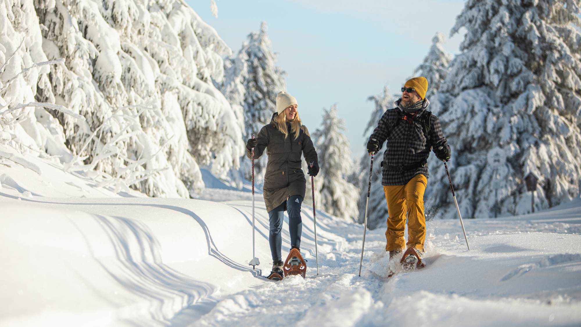 Schneeschuhwandern im Erzgebirge