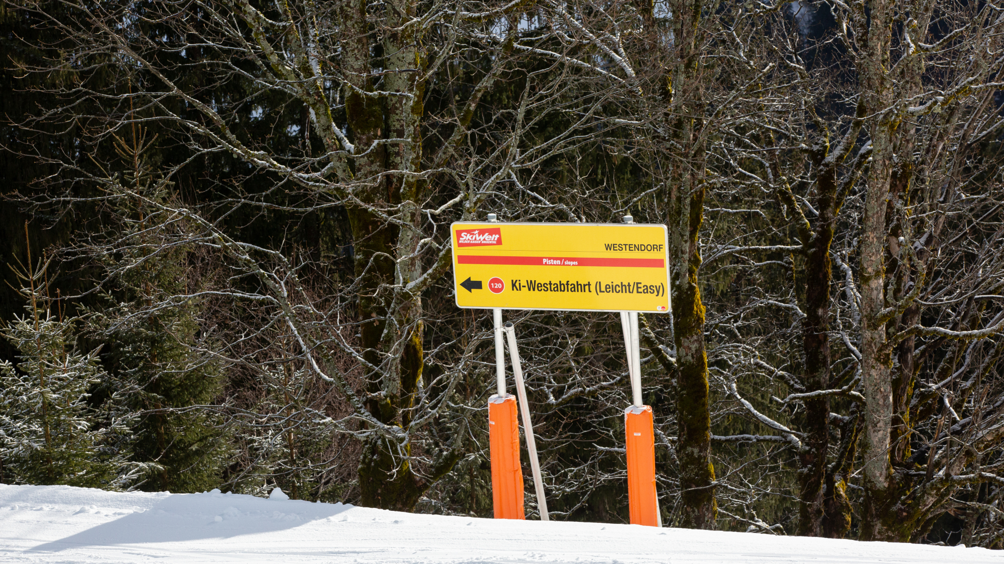 Auf der KI-West-Abfahrt