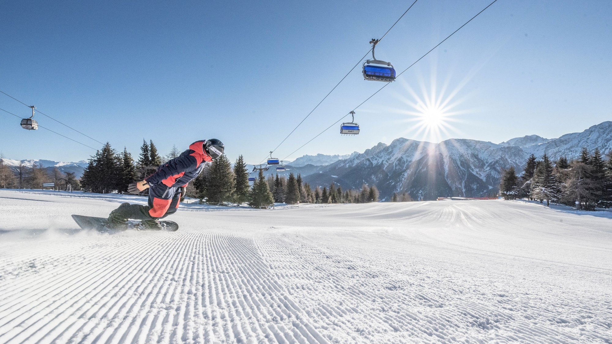 Snowboarden am Kronplatz