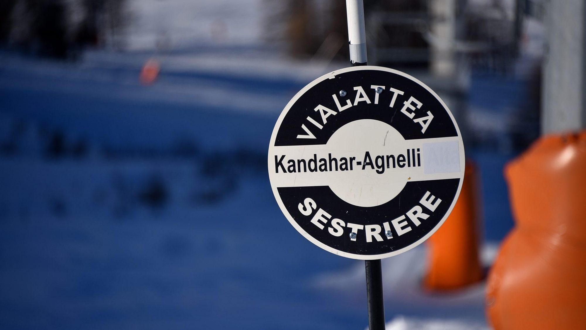 Schwarze Piste im Skigebiet von Sestriere