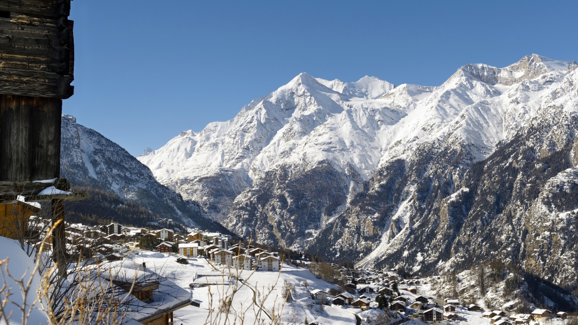 Blick auf Grächen im Wallis