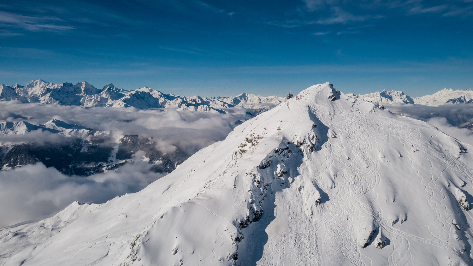 Blick auf den Mont-Gelé in Verbier