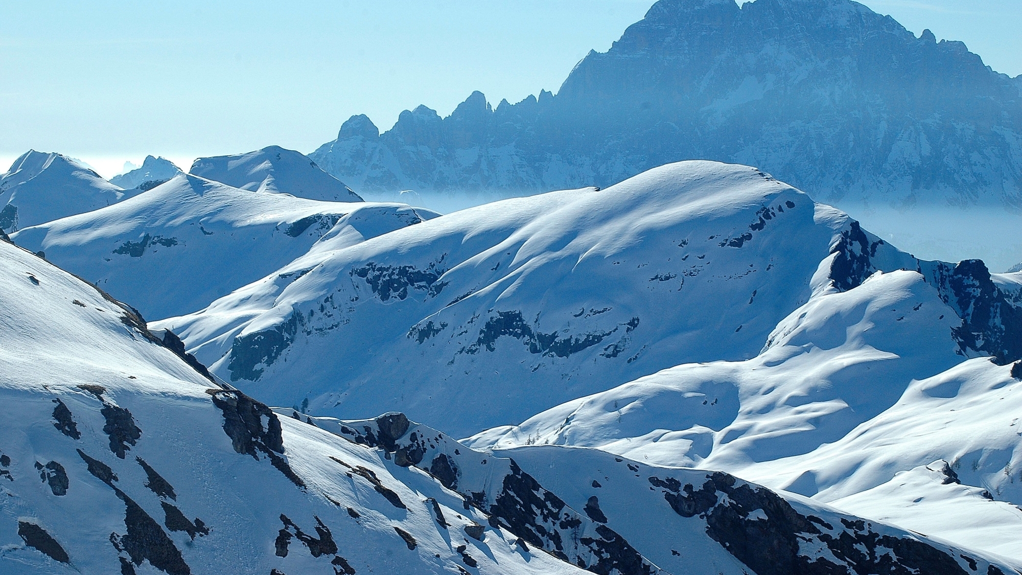 Am Padon Pass (2370m) mit Blick zur Civetta (3220m)