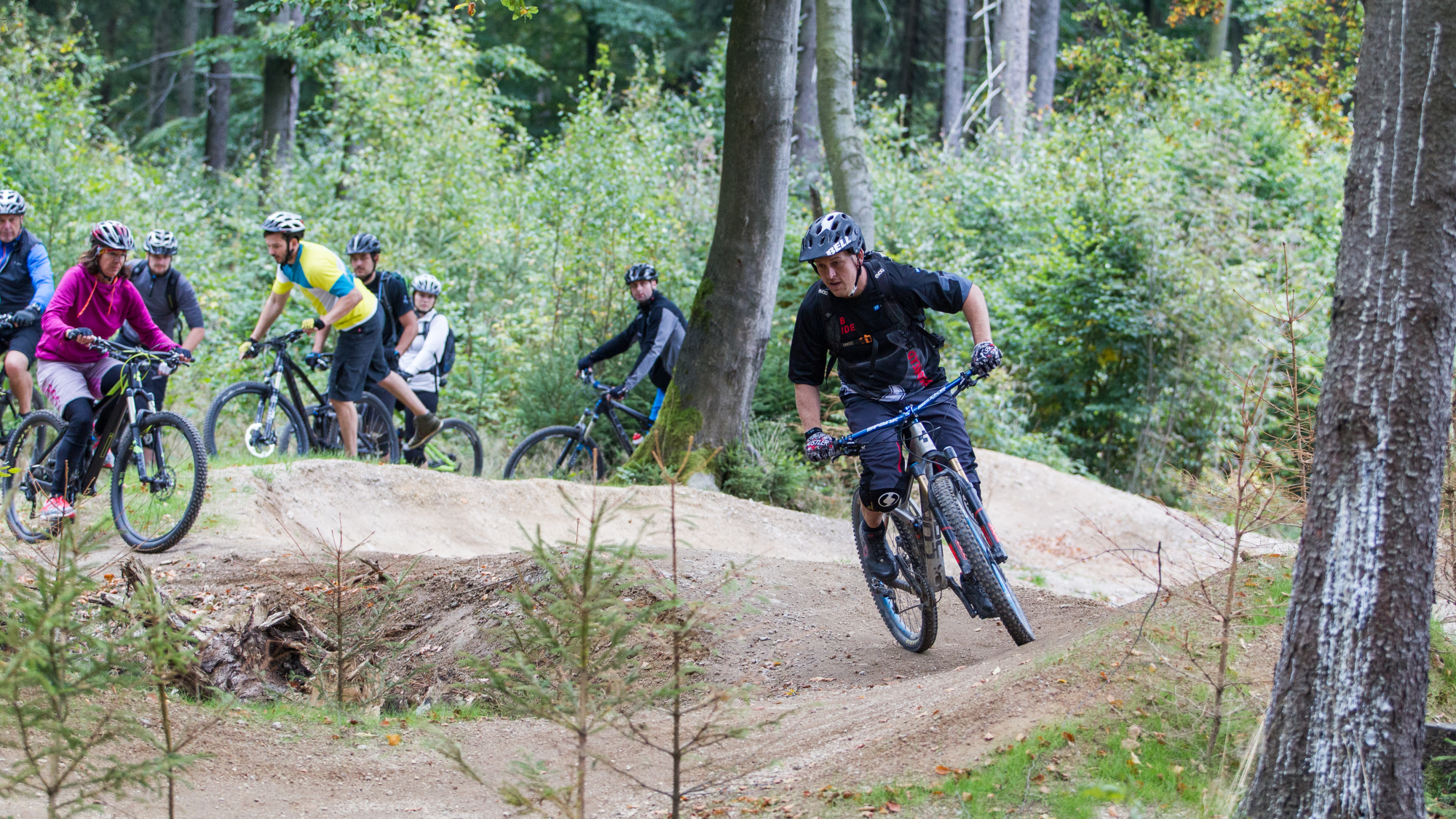 Moutainbiken am Bullhead House im Fichtelgebirge