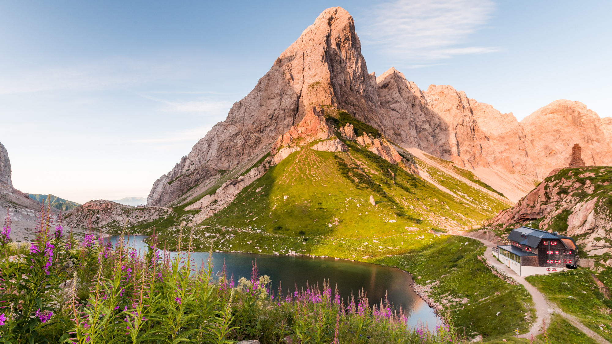 Der Wolayersee in den karnischen Alpen im Sommer