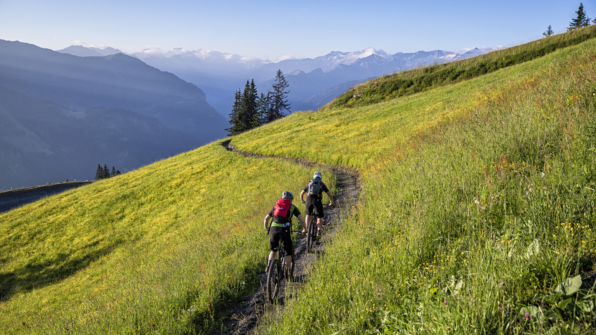 Mountainbiken auf dem Singletrail im Großarltal