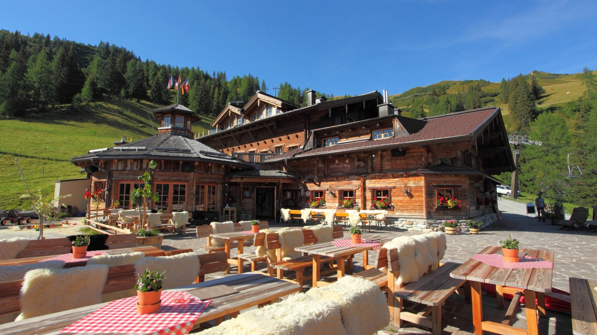 Die Gehwolfalm befindet sich auf einer Höhe von 1.675 m.ü.M.