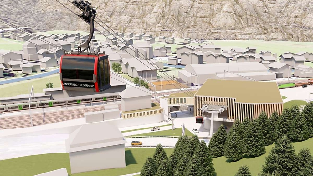 Visualisierung Gondelbahn Kandersteg-Elsigen-Metsch