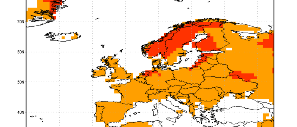 CFSv2 forecast monthly: Temperatur-Abweichung November 2024 (2m) / Stand: 09. Juli 2024