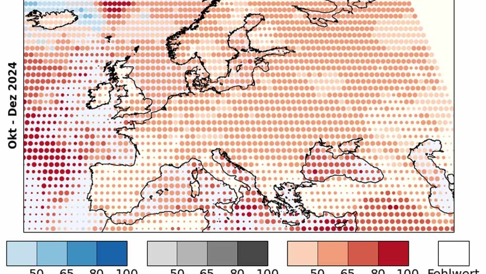 Saisonale Temperatur-Vorhersage Okt-Dez 2024, DWD
