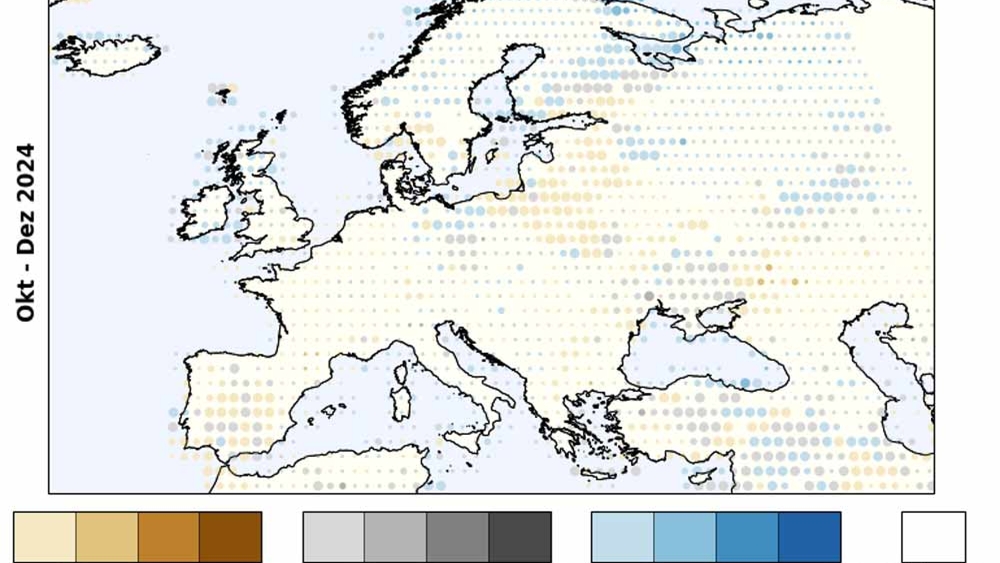Saisonale Niederschlags-Vorhersage Okt-Dez 2024, DWD