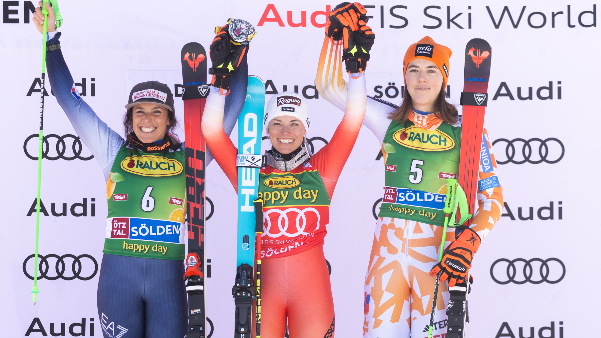Sieger der Damen beim Ski-Weltcup in Sölden 2023