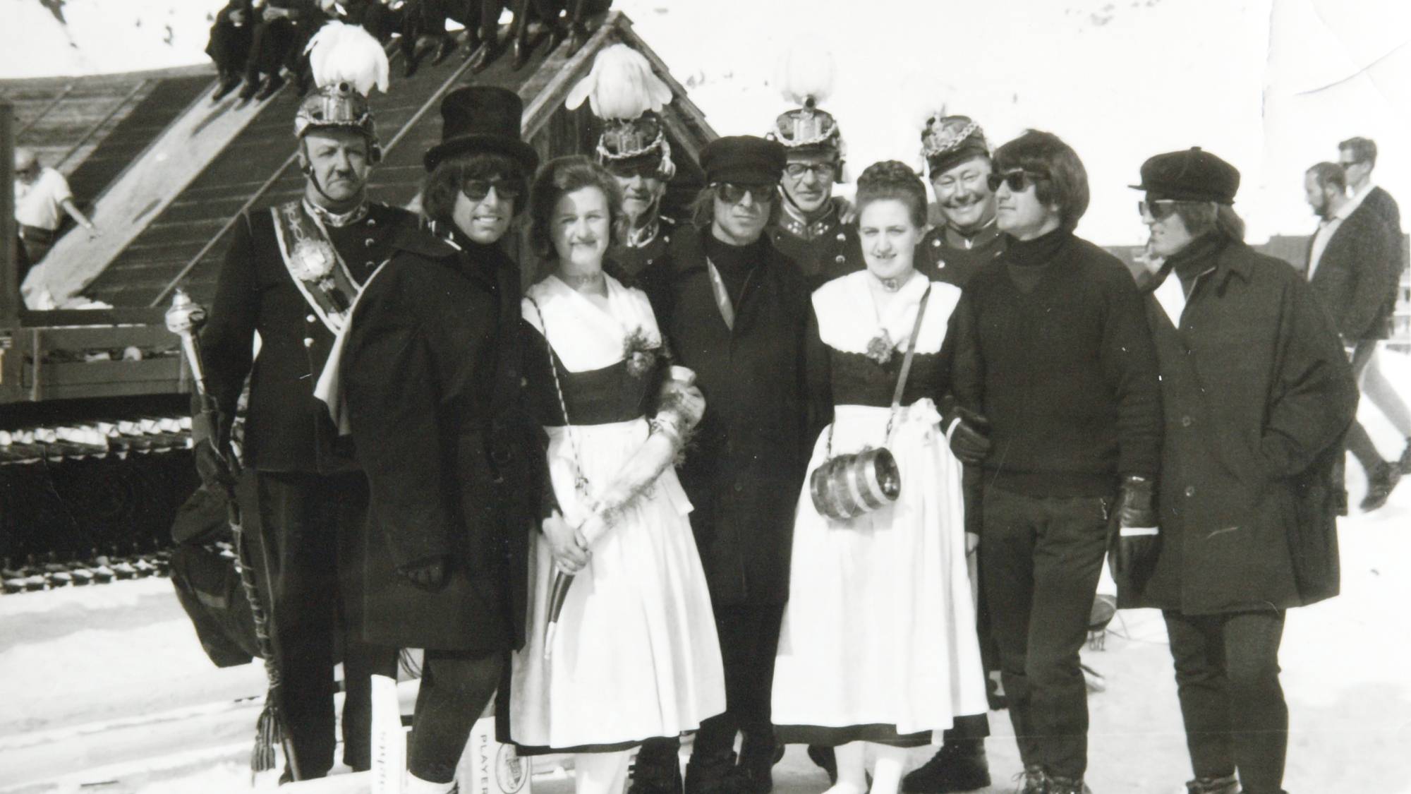 Beatles bei den Dreharbeiten von "Help" in Obertauern