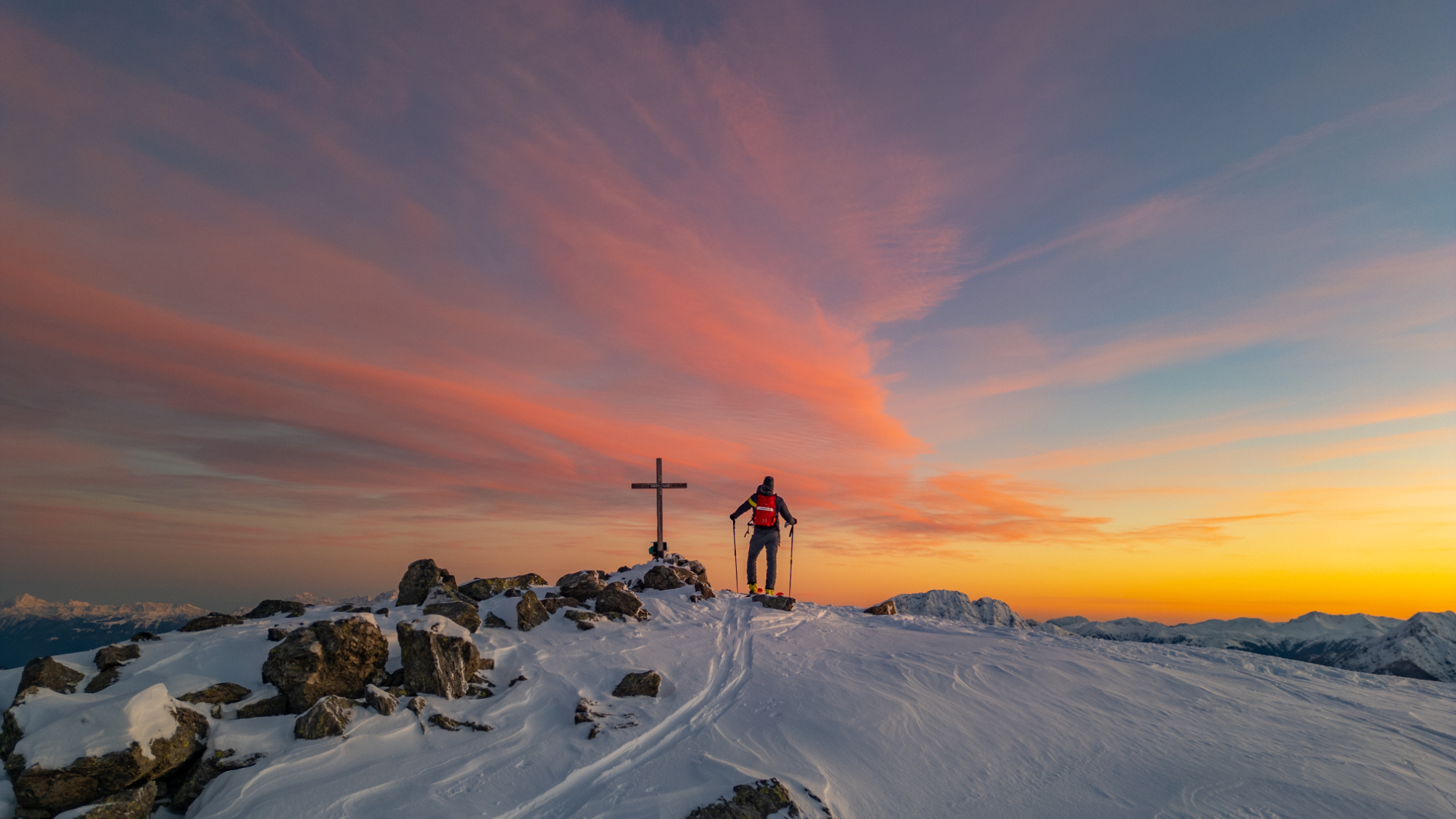 Skitourengeher am Nassfeldriegel