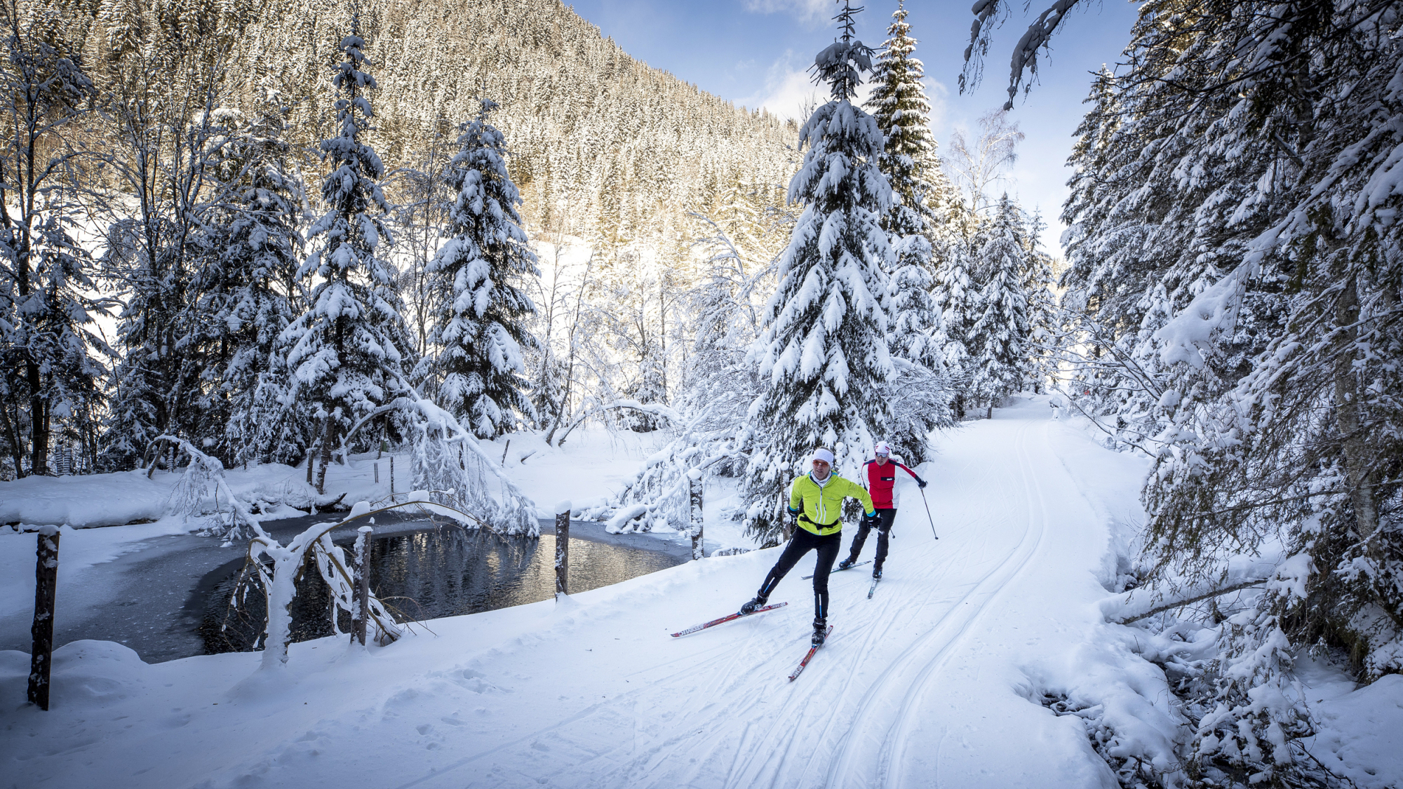 Winteridylle beim Langlaufen in der Region Murau