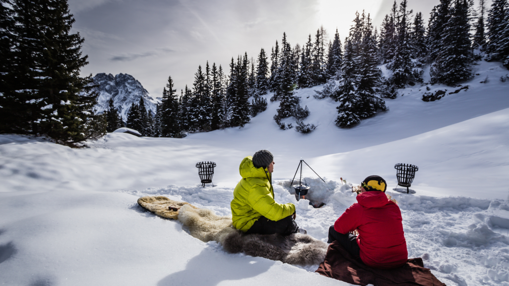Pause beim Iglu-Workshop