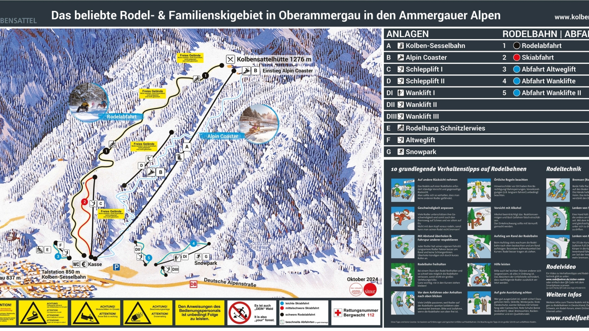 Winter-Panoramakarte Kolbensattel