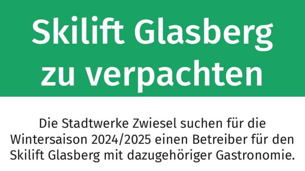 Skilift Glasberg zu verpachten