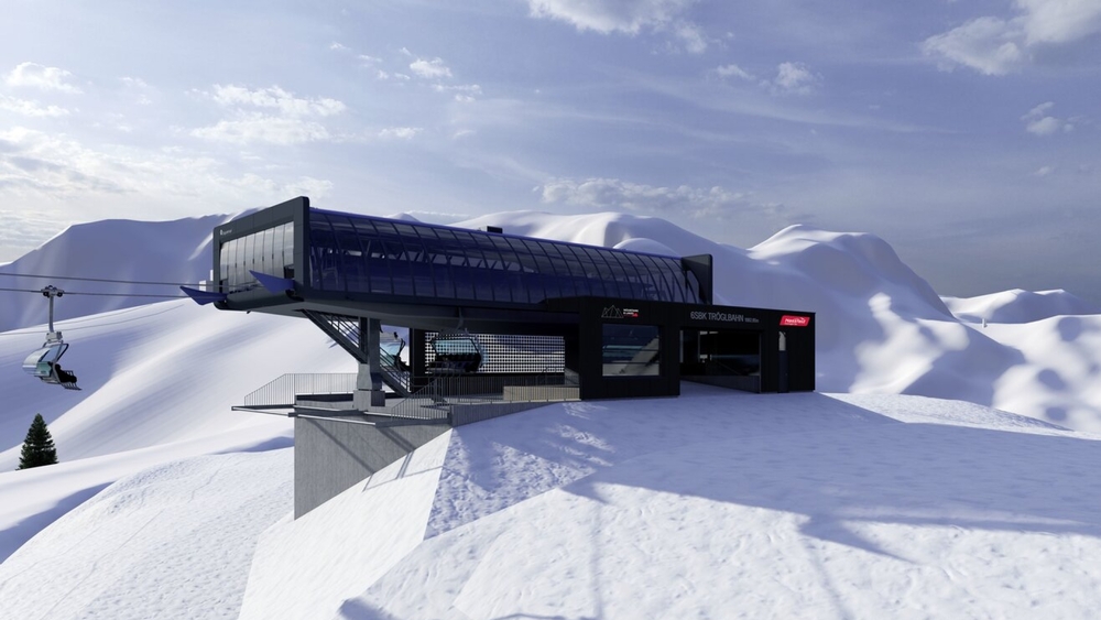Tröglbahn Rendering Bergstation