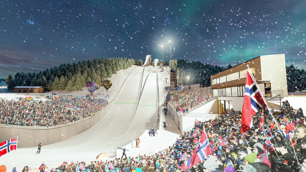 Die neuen Skisprungschanzen in Trondheim