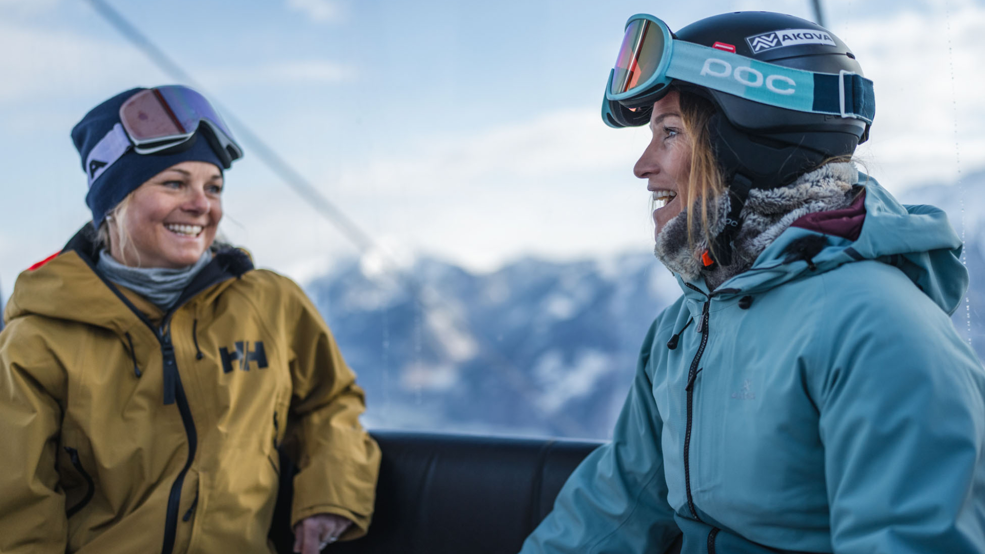 Sandra Lahnsteiner-Wagner mit Julia Mancuso