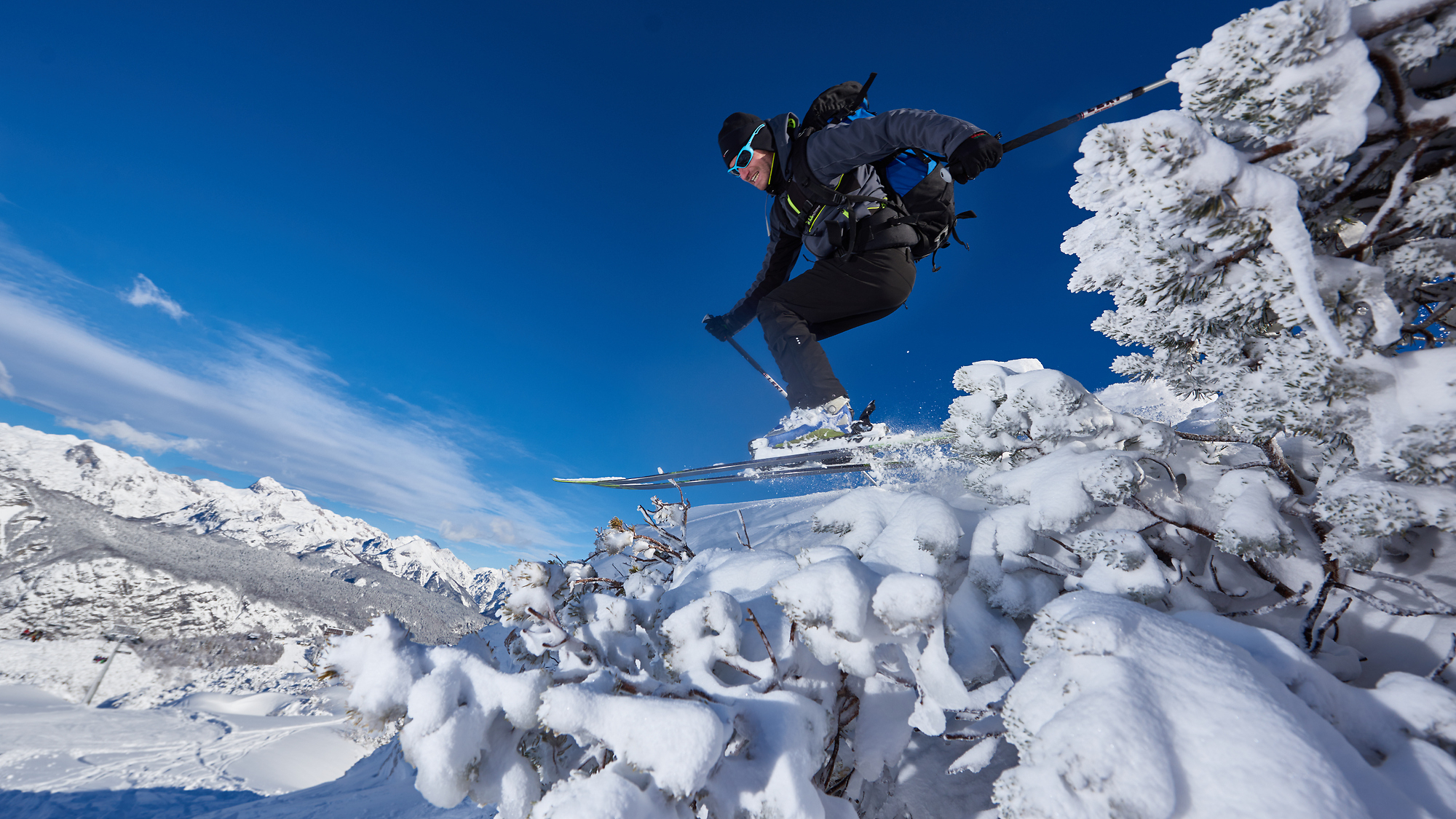Skifahren im Skigebiet Vogel