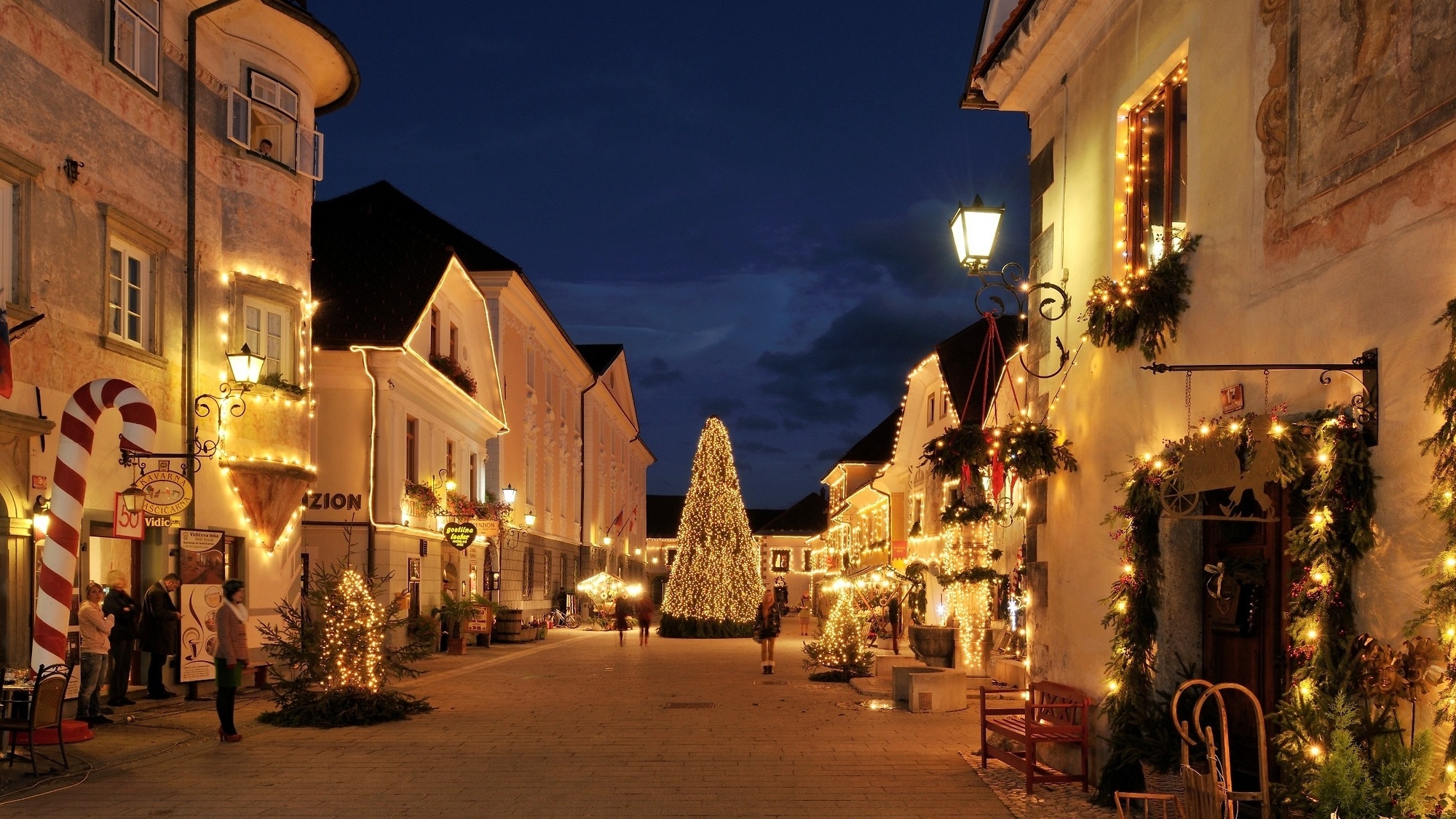 Radovljica - Linhart Square Festive im Dezember
