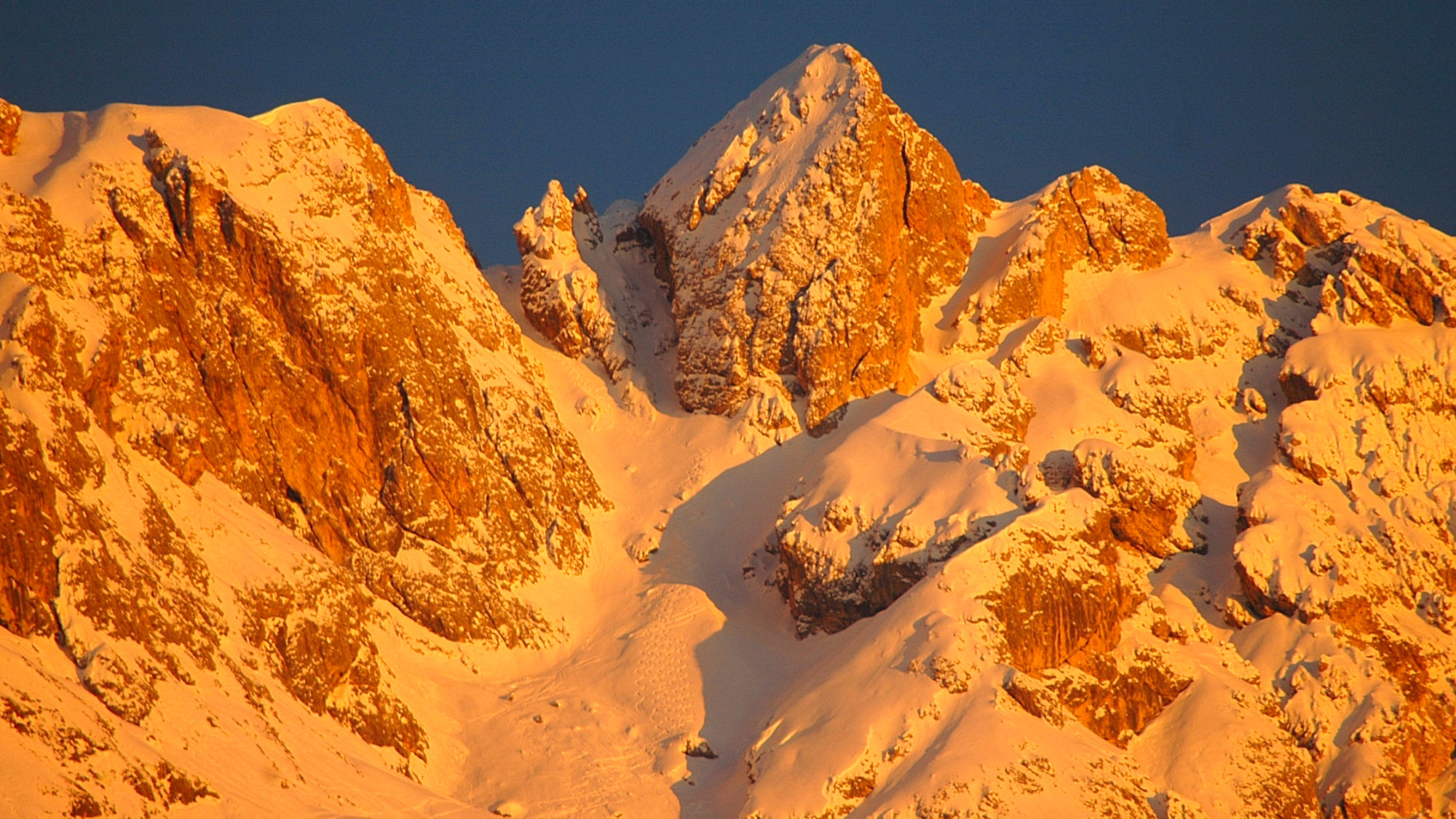 Der Rosengarten ist berühmt für das Dolomiten-Glühen, in ladinischer Sprache “Enrosadira”.