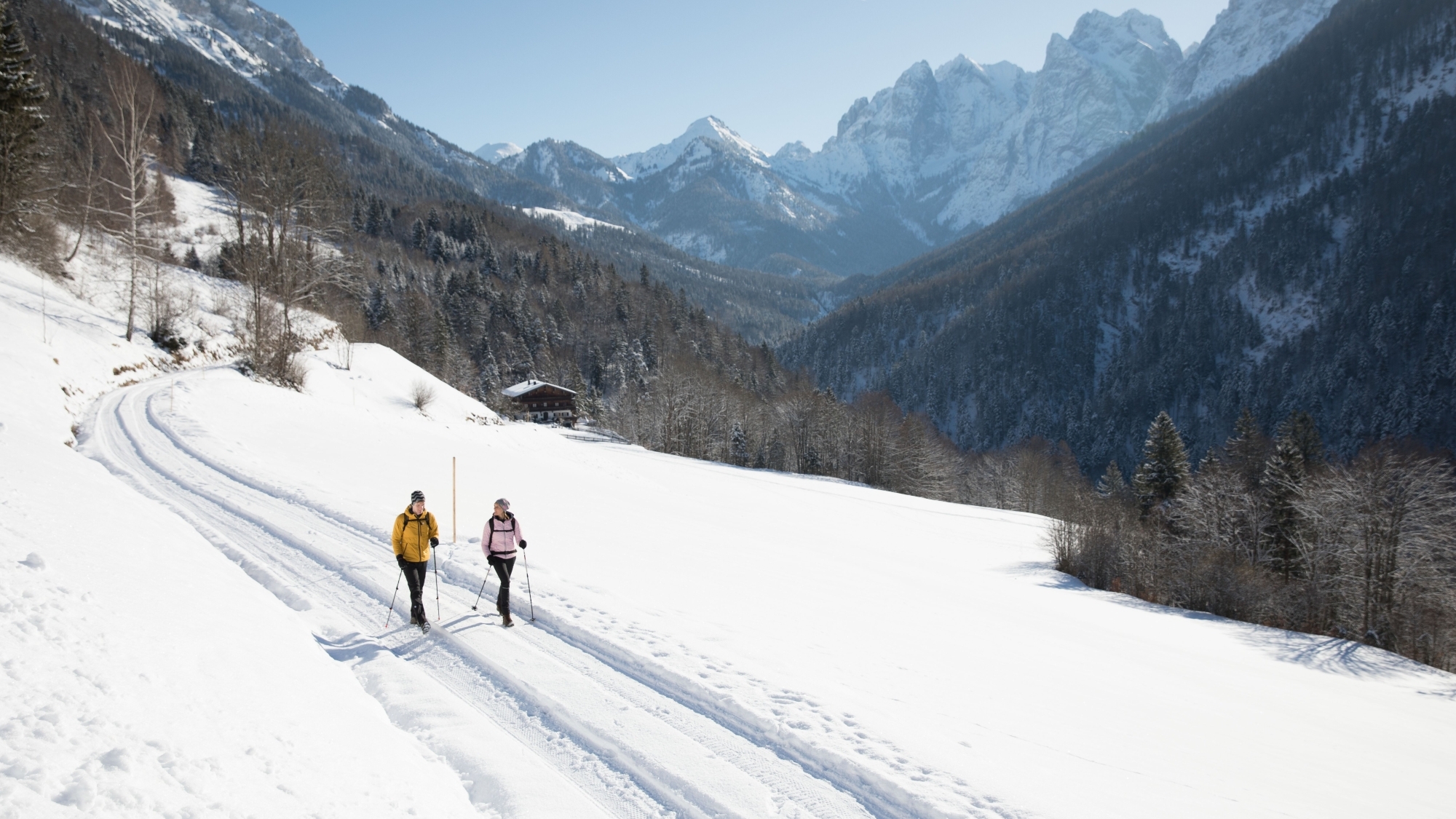 Winterwanderung im Kaisertal, Tirol