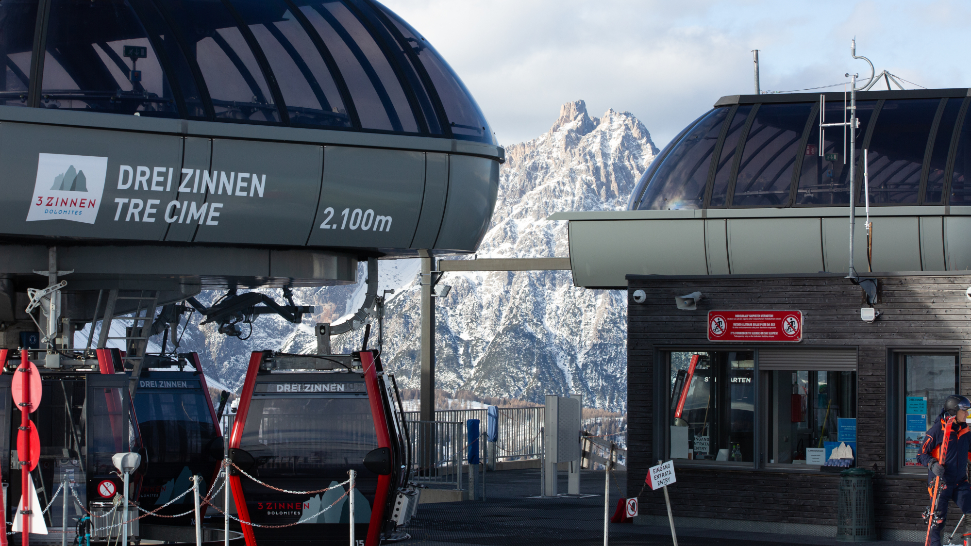 Auf dem Weg durch das Skigebiet begleiten einem