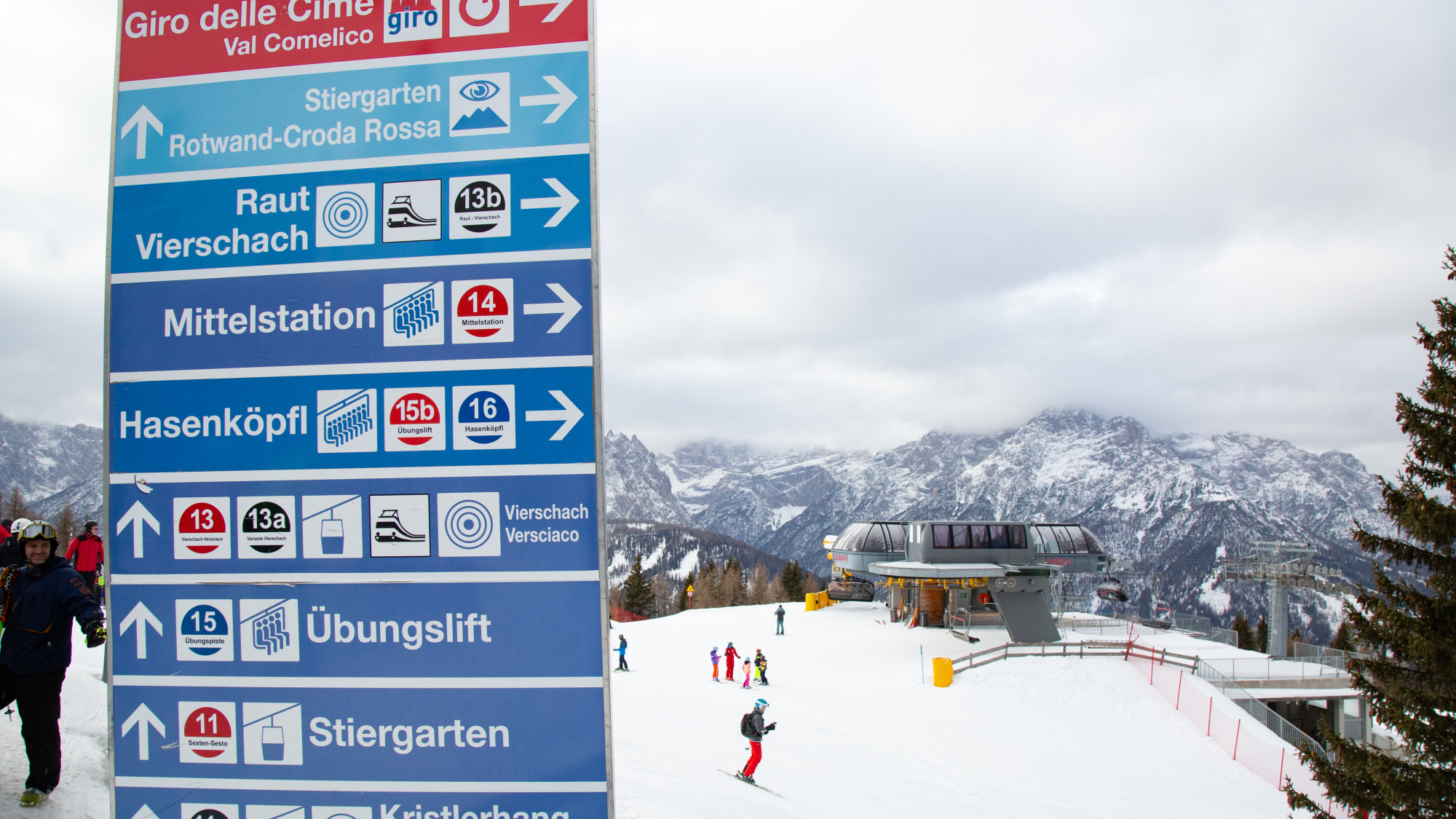 Impressionen aus dem Skigebiet 3 Zinnen Dolomiten