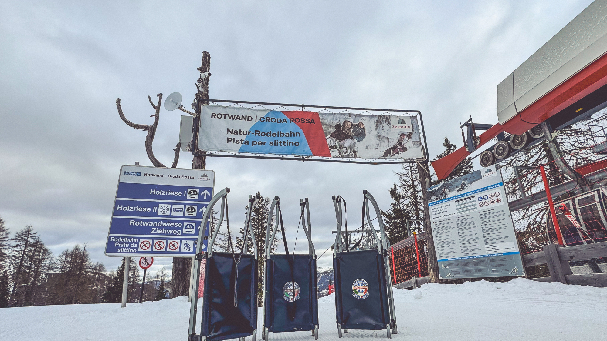 Start zur Rodelbahn Rotwand, eine große Gaudi für die ganze Familie