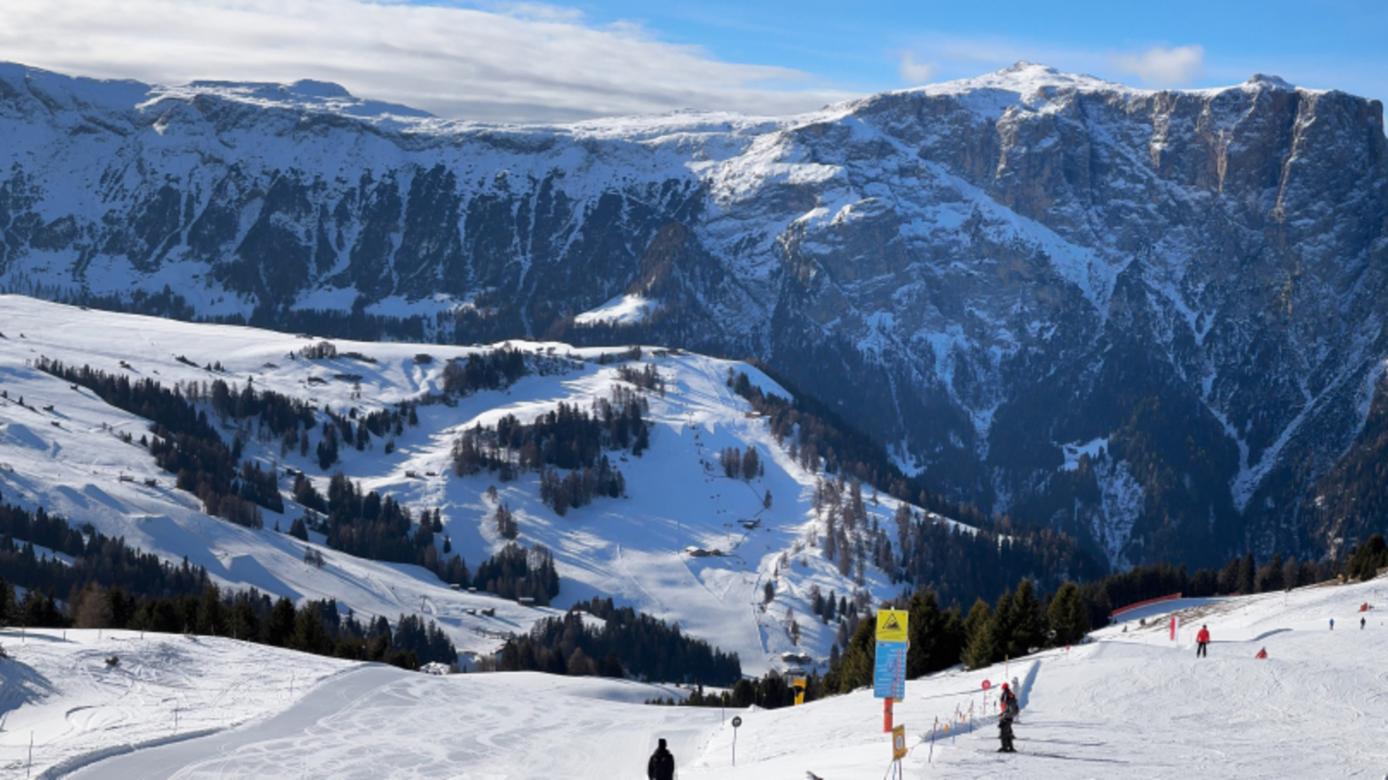 Panoramaausblick über die Seiser Alm