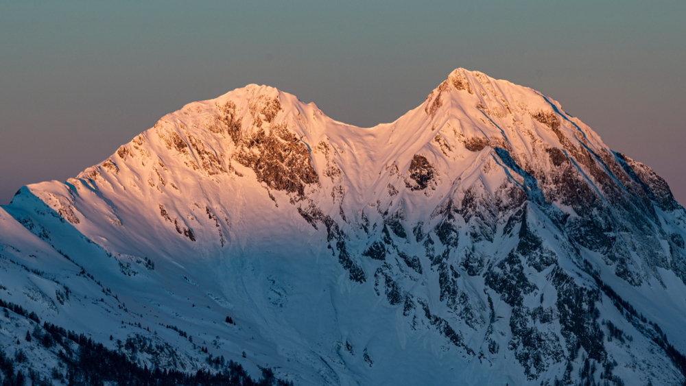 Großarltals Skiberge bei Sonnenaufgang