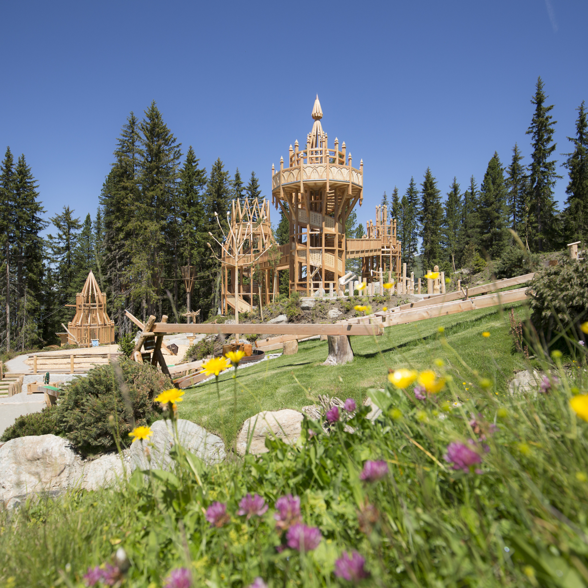 Das Fichtenschloss auf der Rosenalm