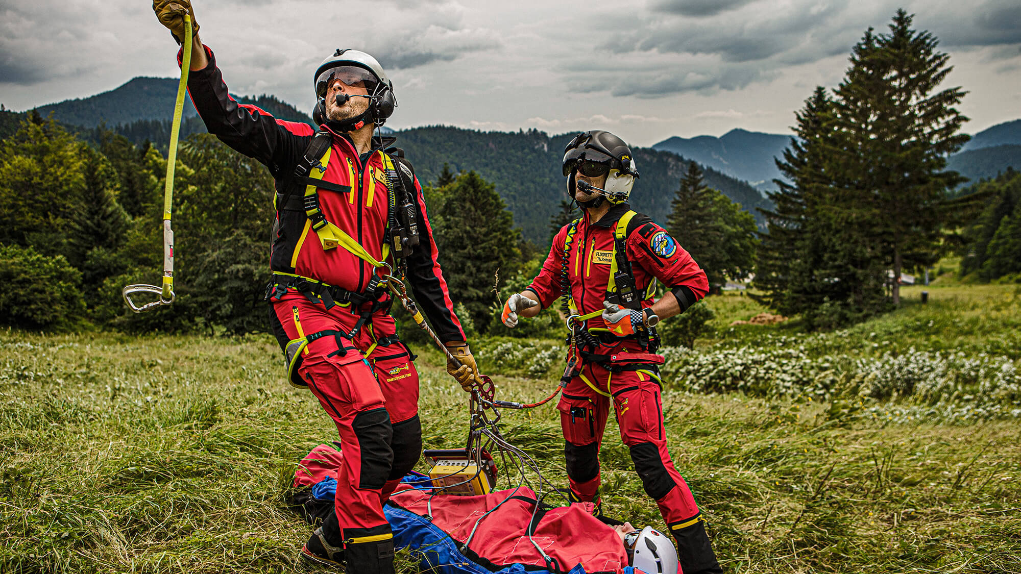Bergrettung in den Alpen