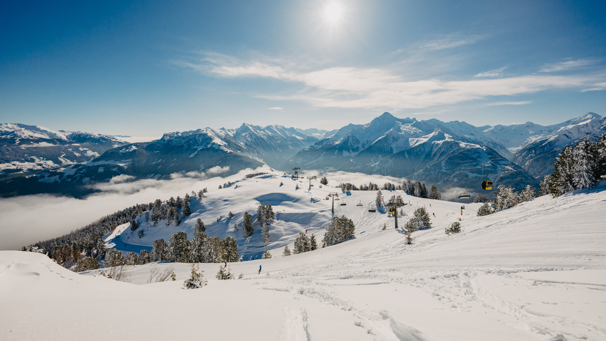 Blick auf Kombibahn Mayrhofen
