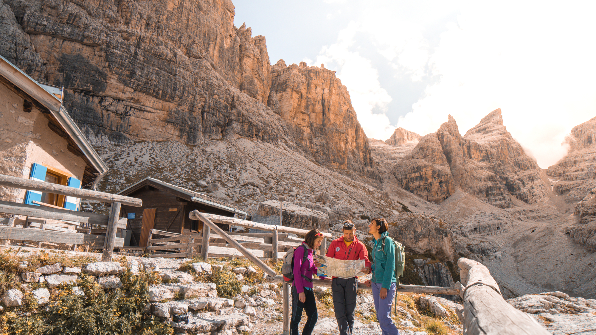 Wandern an der Rifugio Tuckett