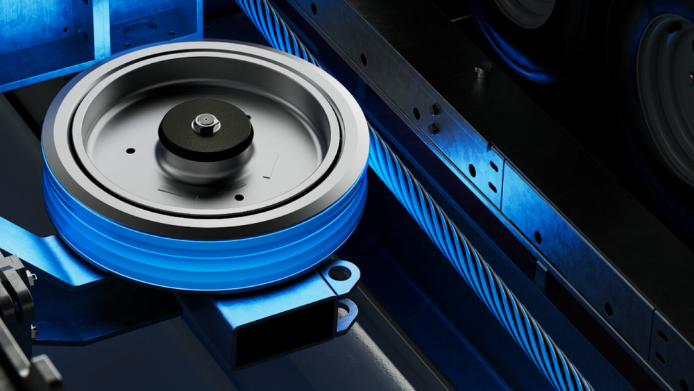 Seilscheibe der Bahn