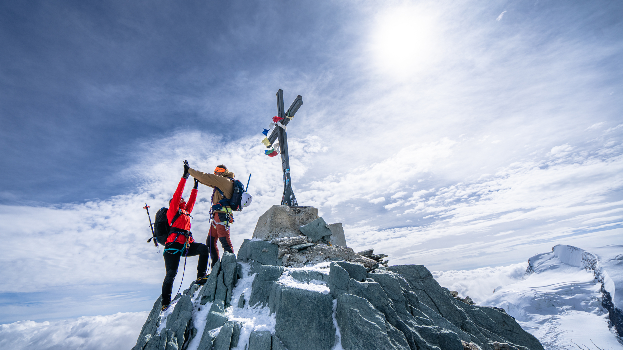 Gipfelfreude am Allalin