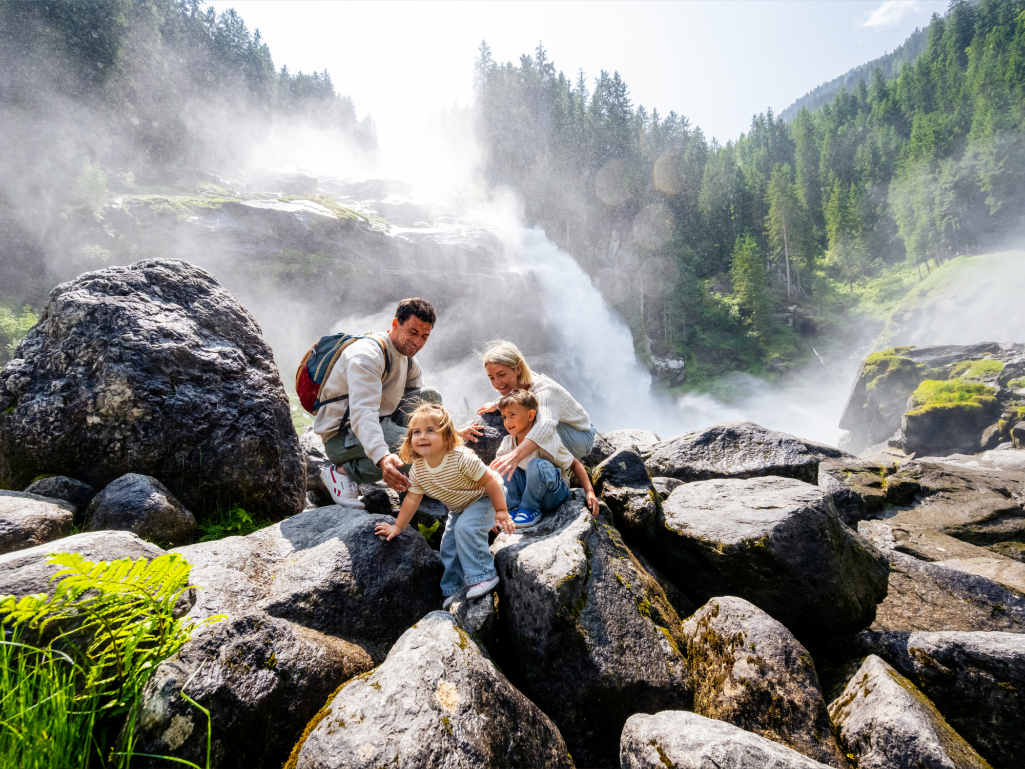 Familie in den Krimmler Wasserwelten
