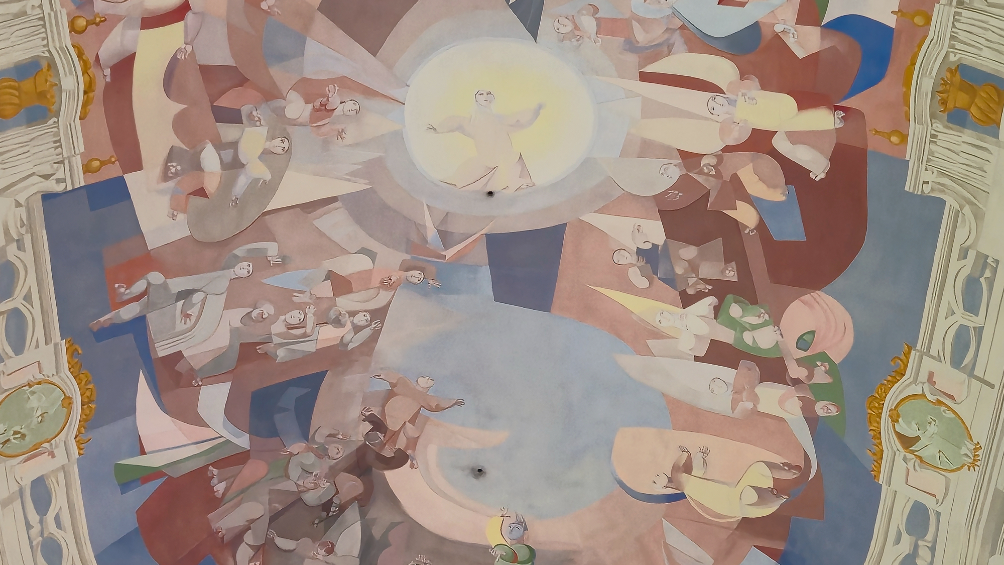 Deckenmalerei aus den 50ern von Fritz Fröhlich im Stift Engelhartszell