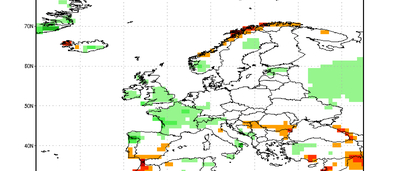 CFSv2 forecast Niederschlag Januar 2026, Abweichung zum Mittel 1991-2020