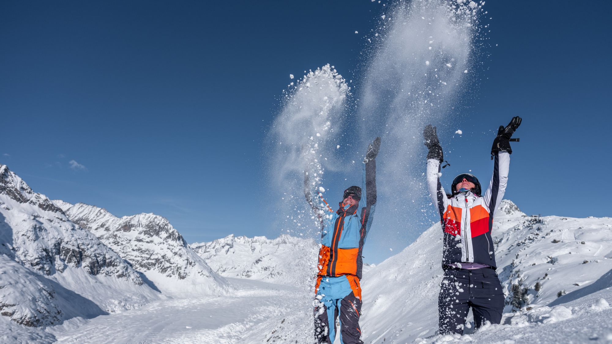 Schneeenthusiasten auf der Bettmeralp-Aletsch Arena