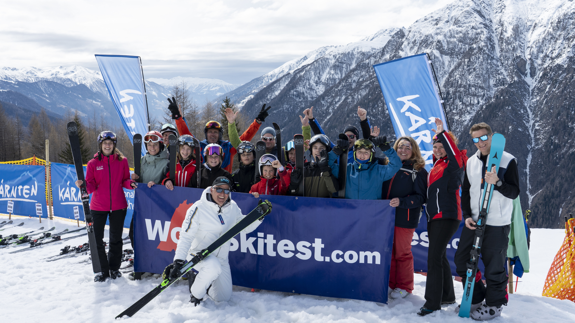 Gruppenbild beim Jugend-Skitest 2025 /26