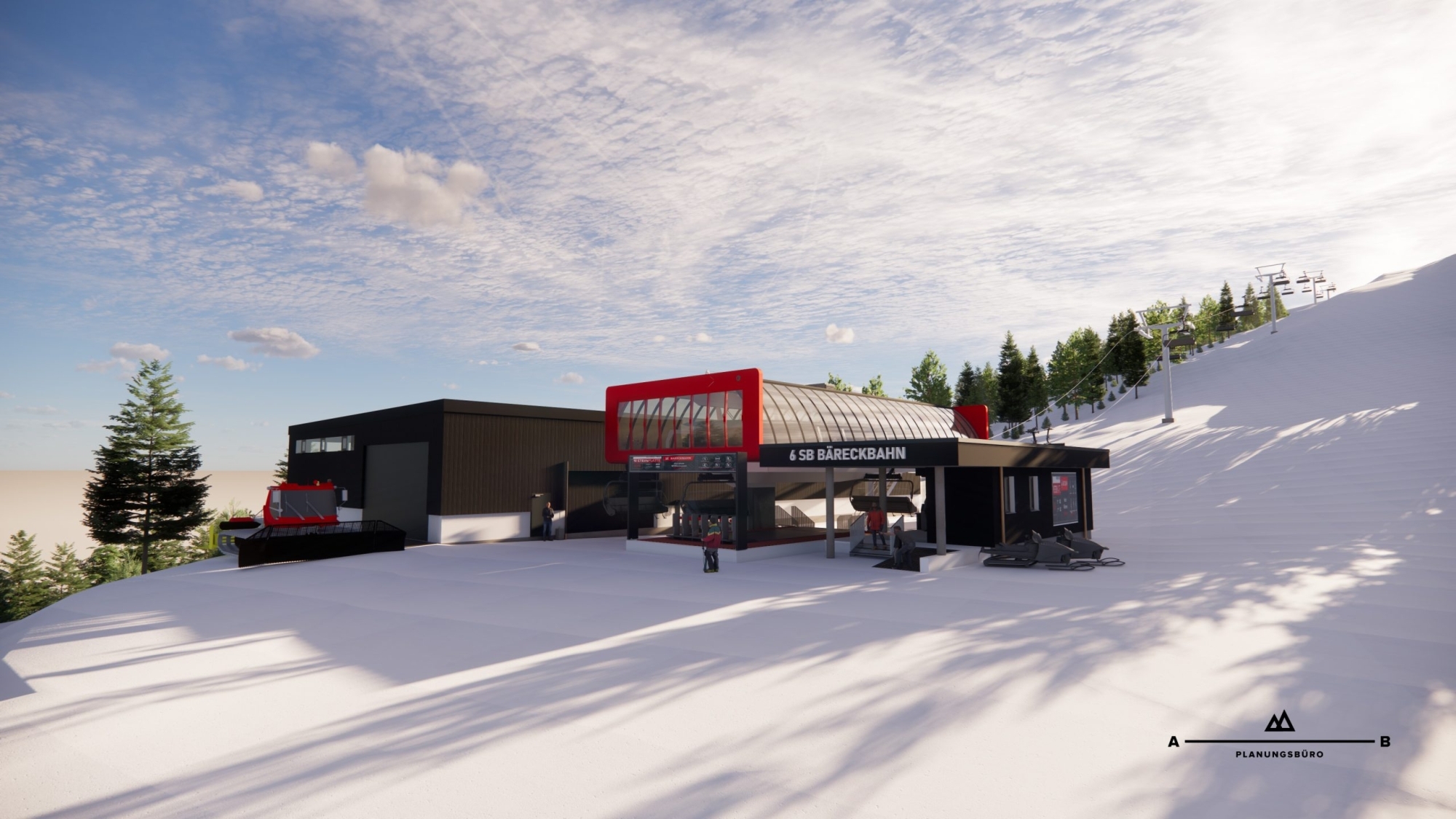 Visualisierung der neuen 6 SB Bäreckbahn