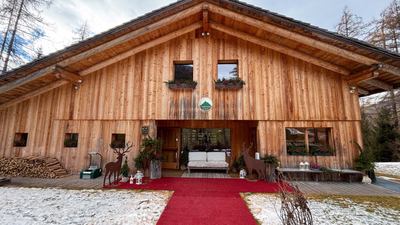 Eingangsbereich "Deutsches Haus" in Cortina d'Ampezzo